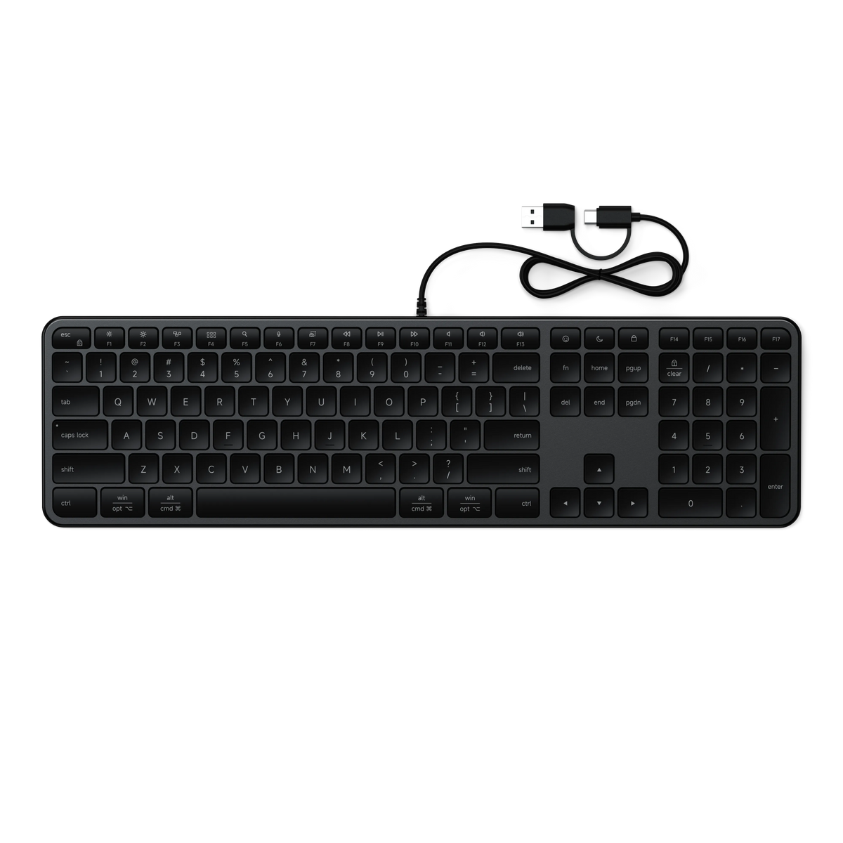 Slim LX3 Wired Keyboard Satechi Space Black