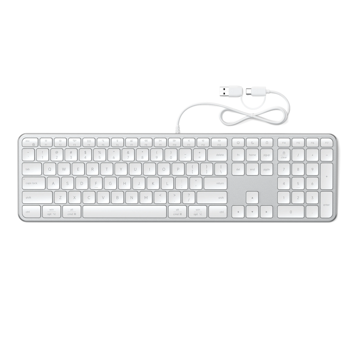 Slim LX3 Wired Keyboard Satechi Silver