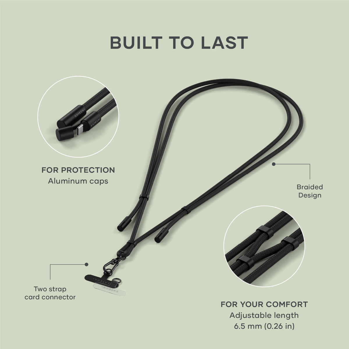 OntheGo™ USB-C Lanyard Cable Satechi Black
