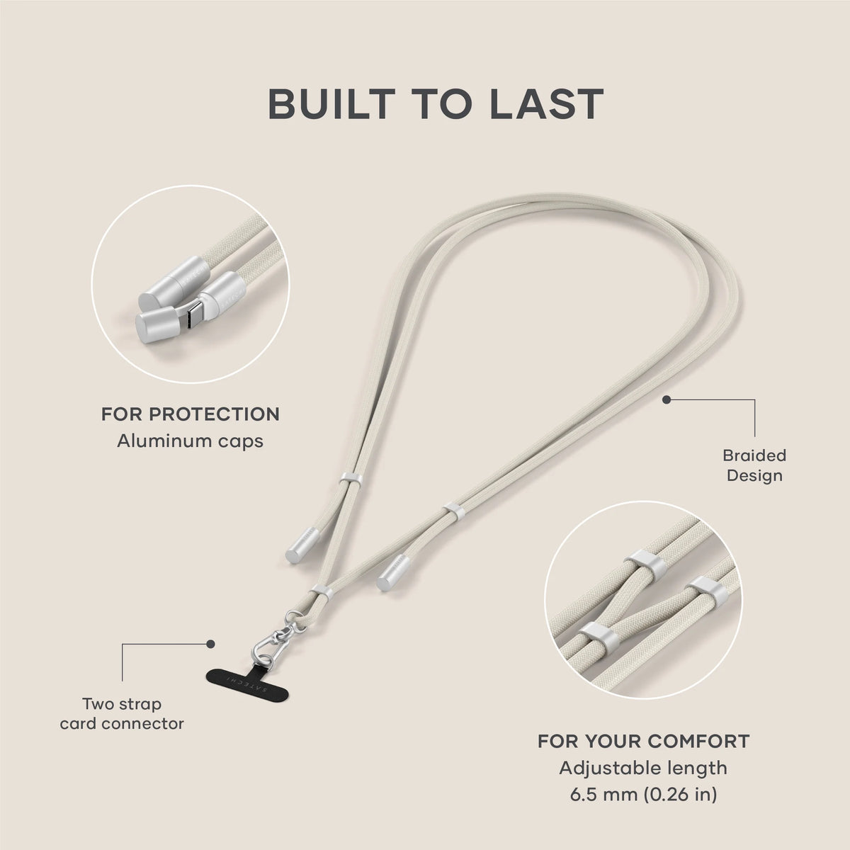 OntheGo™ USB-C Lanyard Cable Satechi Sand