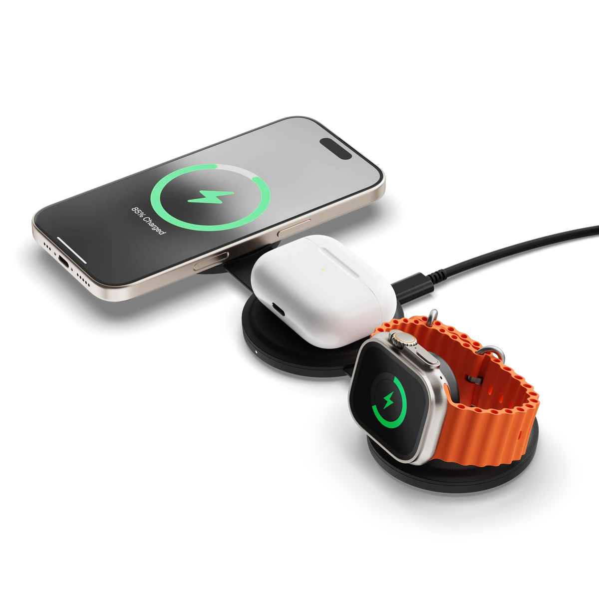 OntheGo™ 3-in-1 Charger Satechi Black 