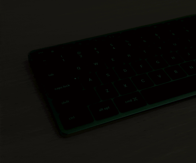 The Satechi Slim X3 Bluetooth Backlit Keyboard adjustable backlit keys  for typing in low-light settings.