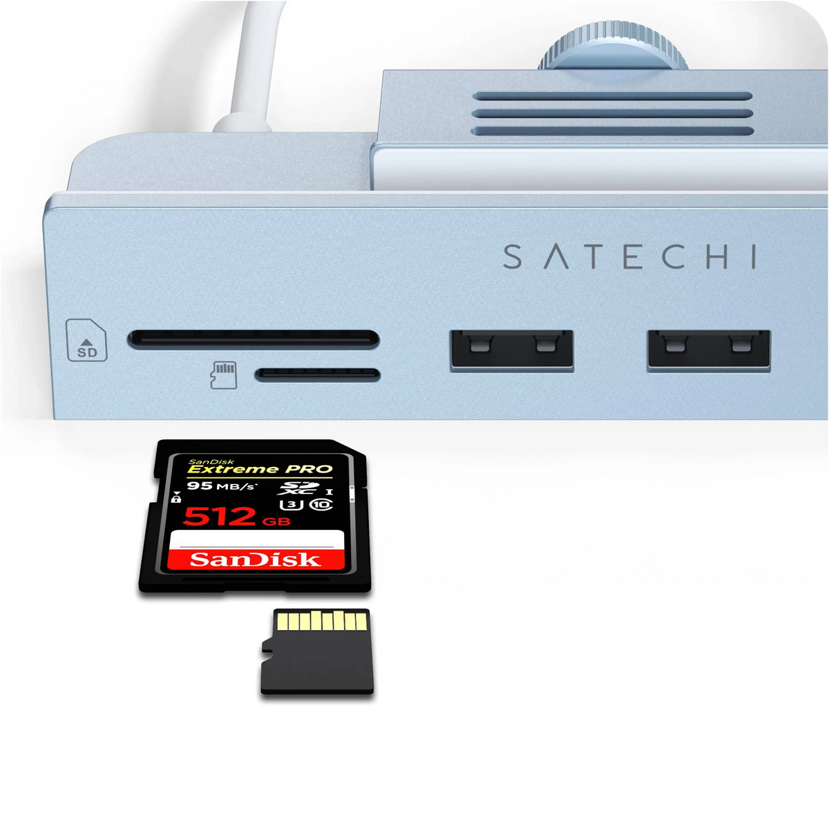 USB-C Clamp Hub for 24-inch iMac Hubs Satechi Blue