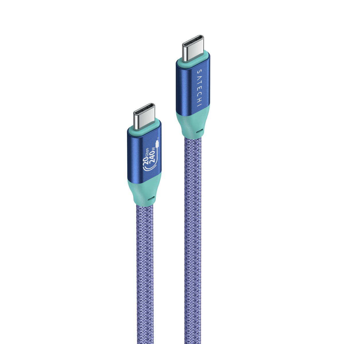 USB-C to USB-C Data and Charge Cable purple aquatic awe Satechi Purple