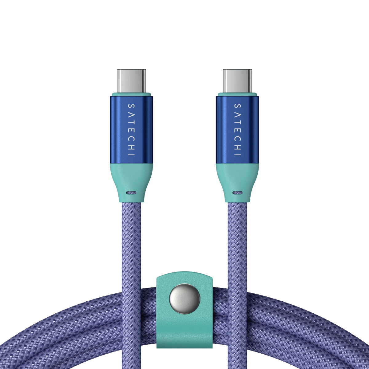 USB-C to USB-C Data and Charge Cable purple aquatic awe Satechi Purple