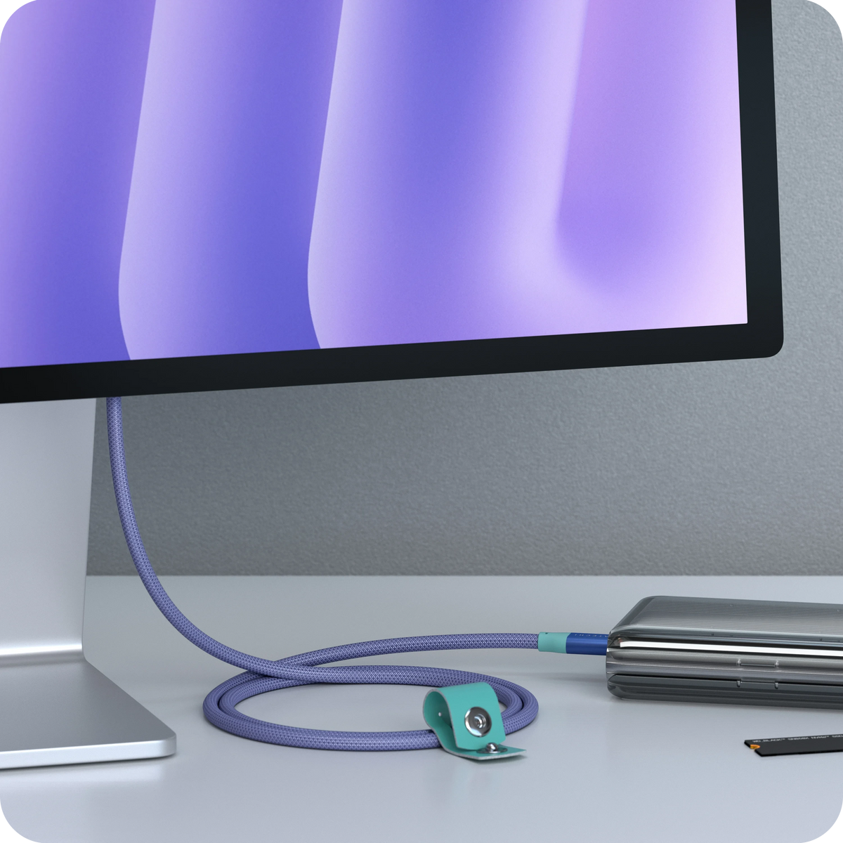 USB-C to USB-C Data and Charge Cable purple aquatic awe Satechi Purple