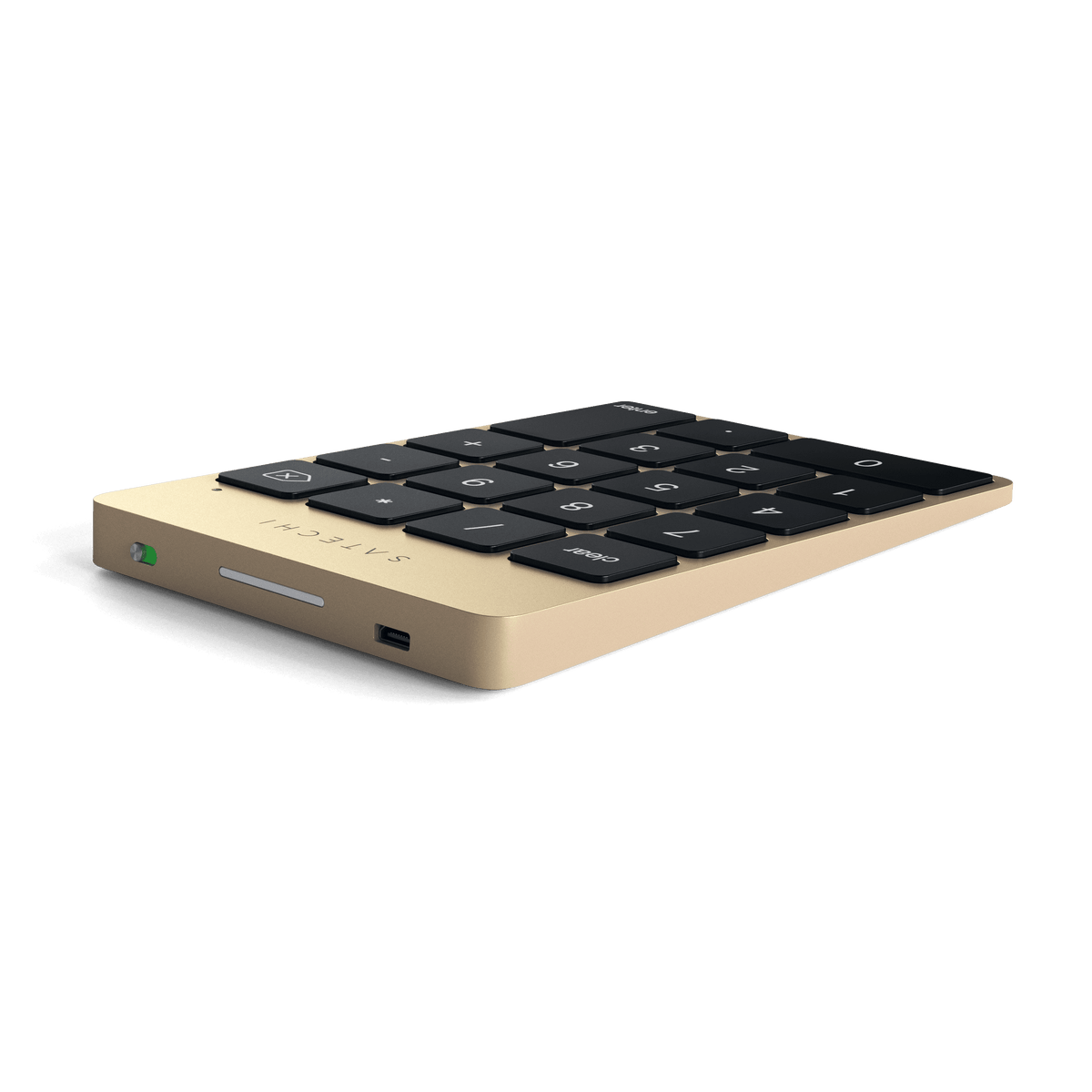 Aluminum Slim Rechargeable Bluetooth Keypad Satechi Gold