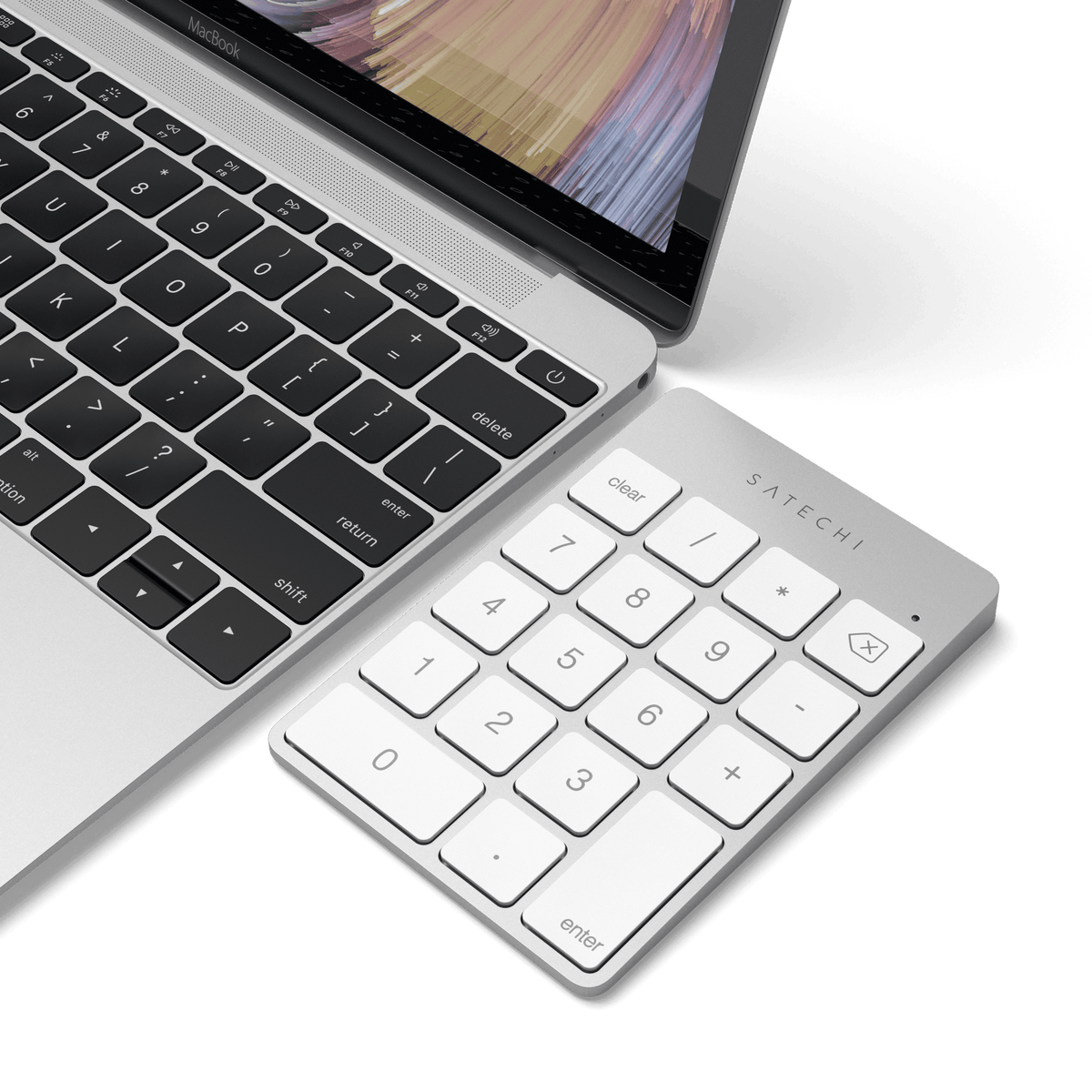 Aluminum Slim Rechargeable Bluetooth Keypad Satechi Silver 