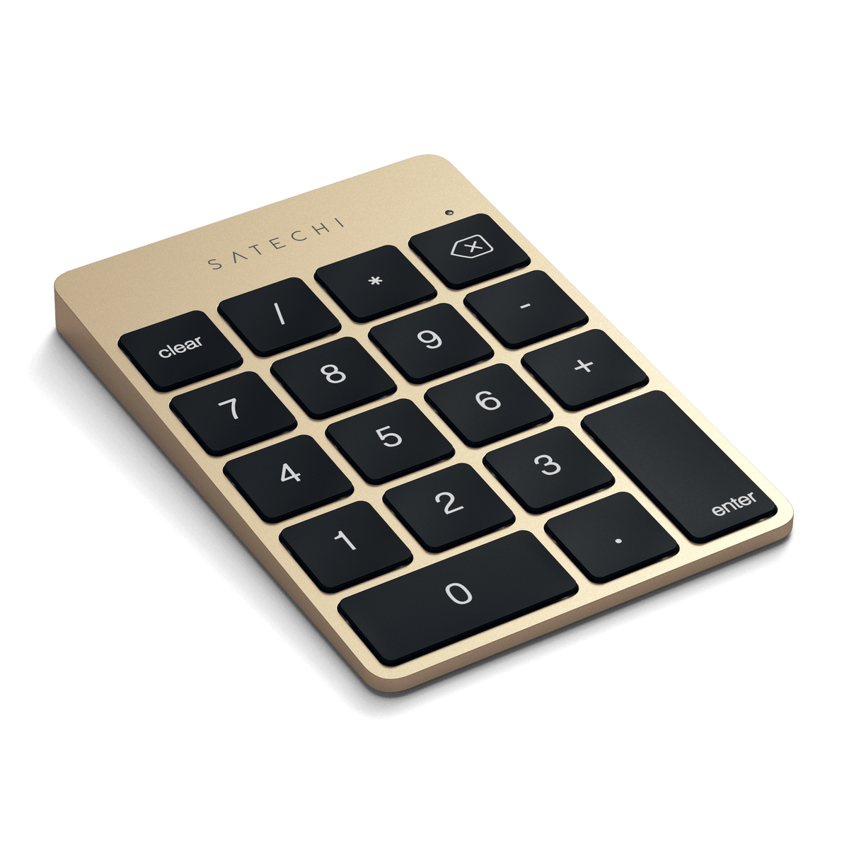 Aluminum Slim Rechargeable Bluetooth Keypad Satechi Gold