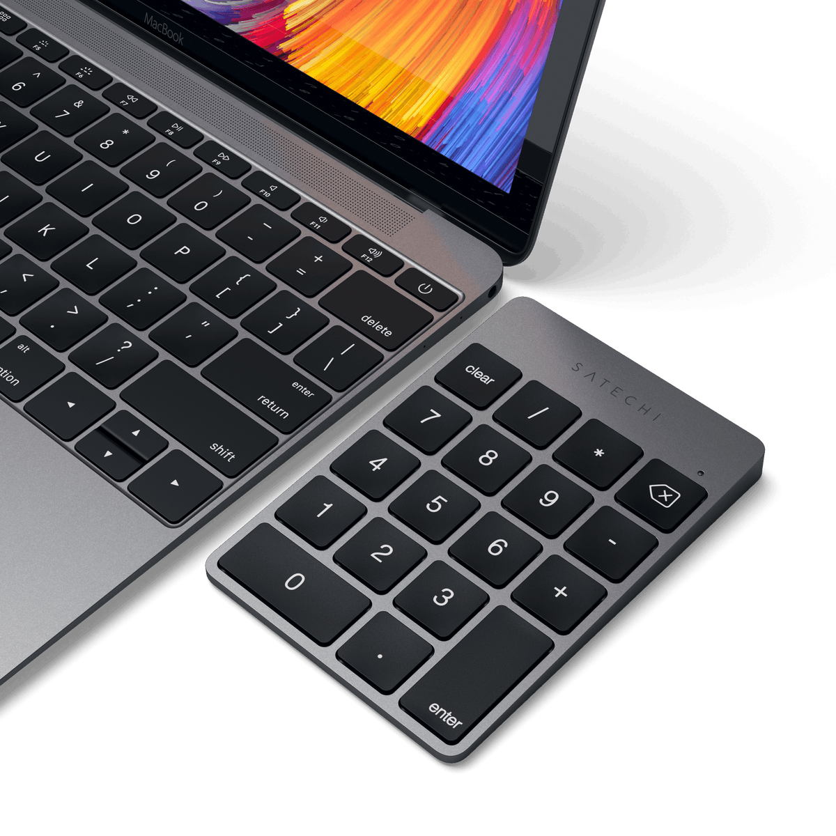 Aluminum Slim Rechargeable Bluetooth Keypad Satechi Space Gray