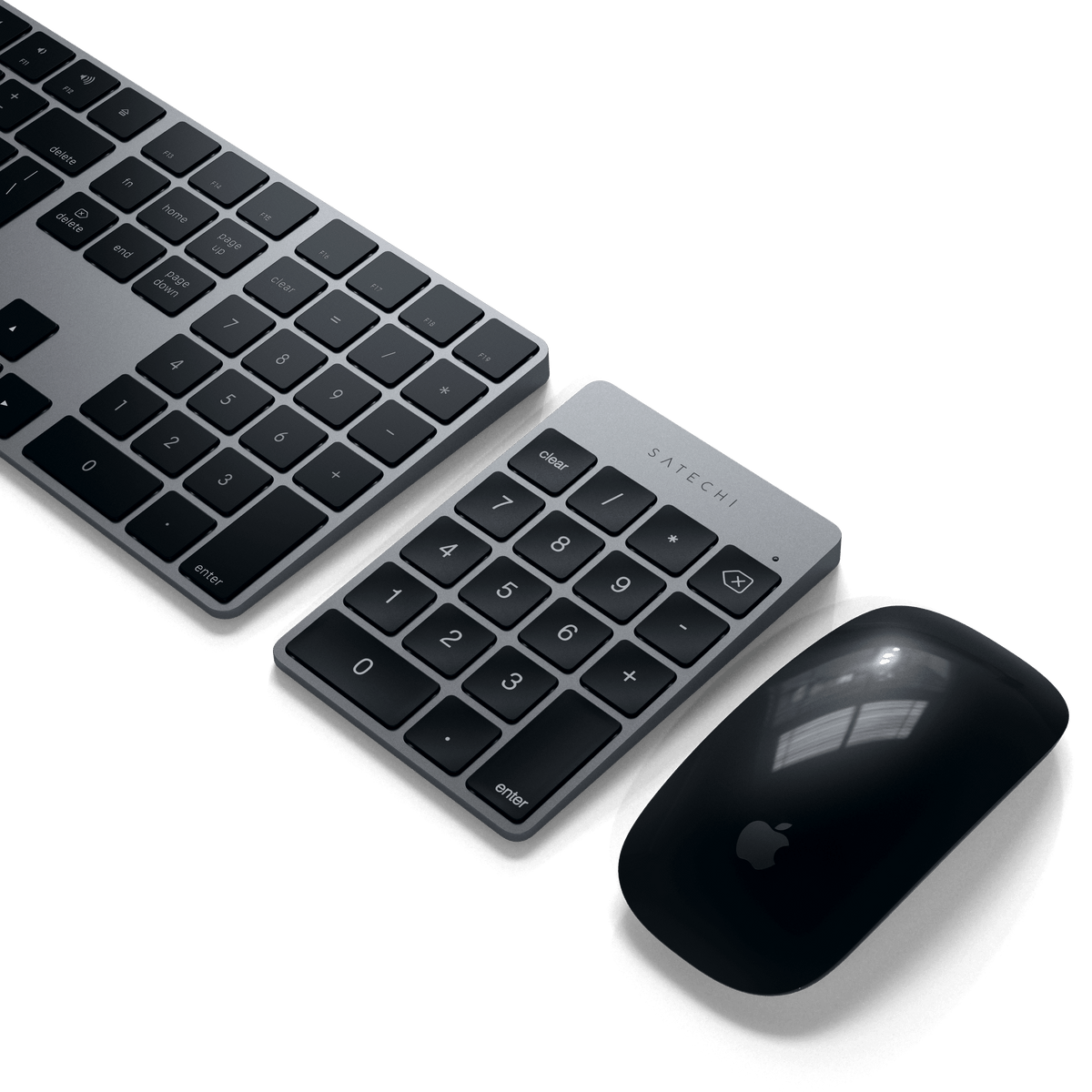 Aluminum Slim Rechargeable Bluetooth Keypad Satechi Space Gray