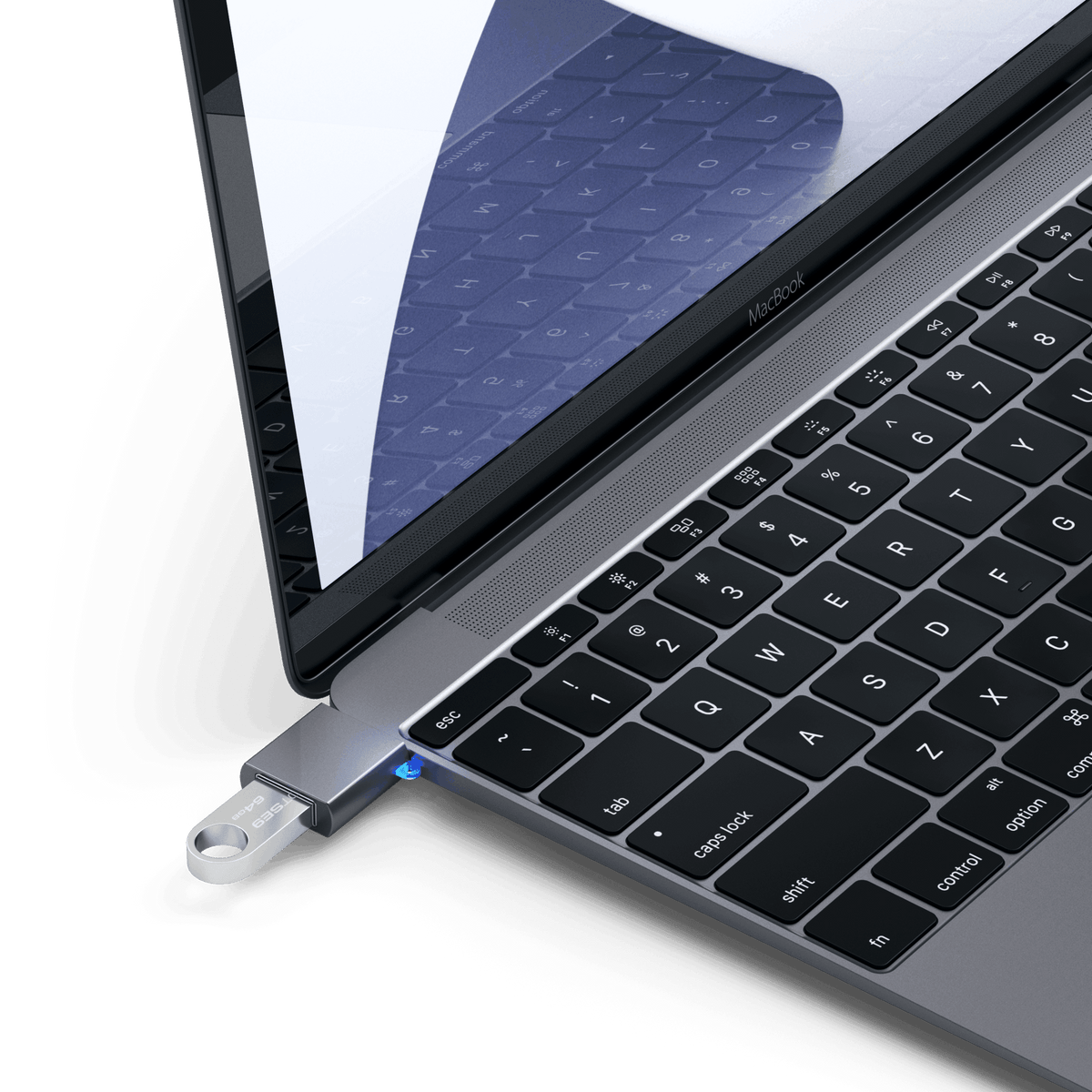 Aluminum USB-C to USB-A 3.0 Adapter Adapters Satechi Space Gray