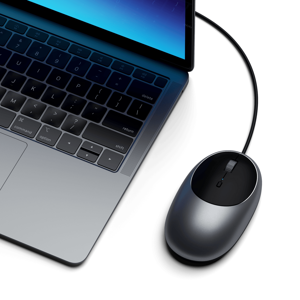 C1 USB-C Wired Mouse Mice Satechi Space Gray 