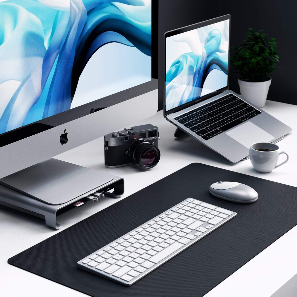 Type-C Aluminum Monitor Stand Hub for iMac USB-C Satechi 