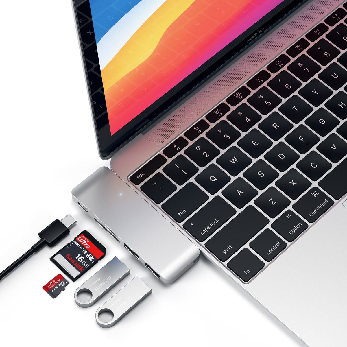 Type-C Pass-Through USB Hub Hubs Satechi Silver