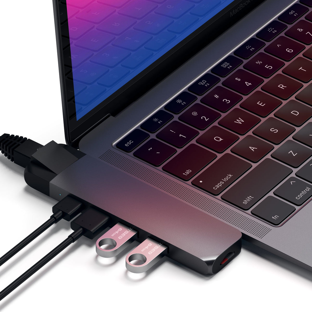 Type-C Pro Hub Adapter with Ethernet Hubs & Adapters ### Hubs Satechi Space Gray