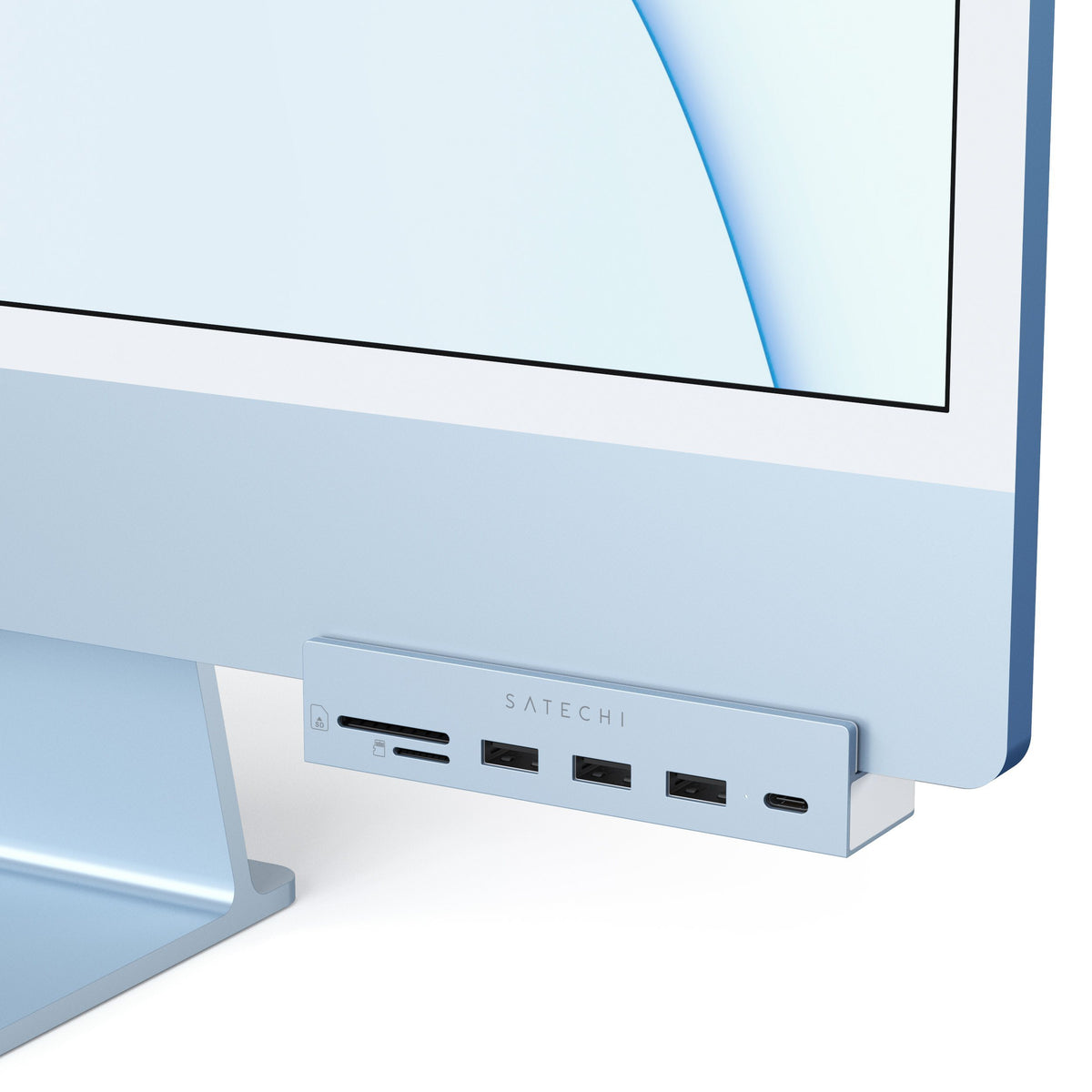 USB-C Clamp Hub for 24-inch iMac Hubs Satechi Blue