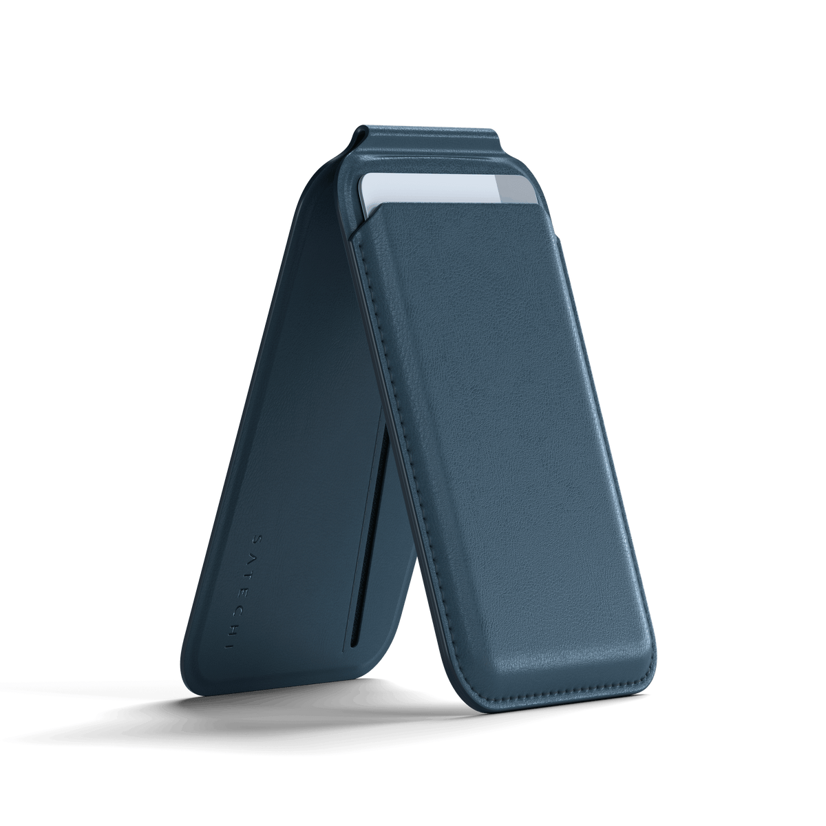 Vegan-Leather Magnetic Wallet Stand Satechi Dark Blue #group_dark_blue
