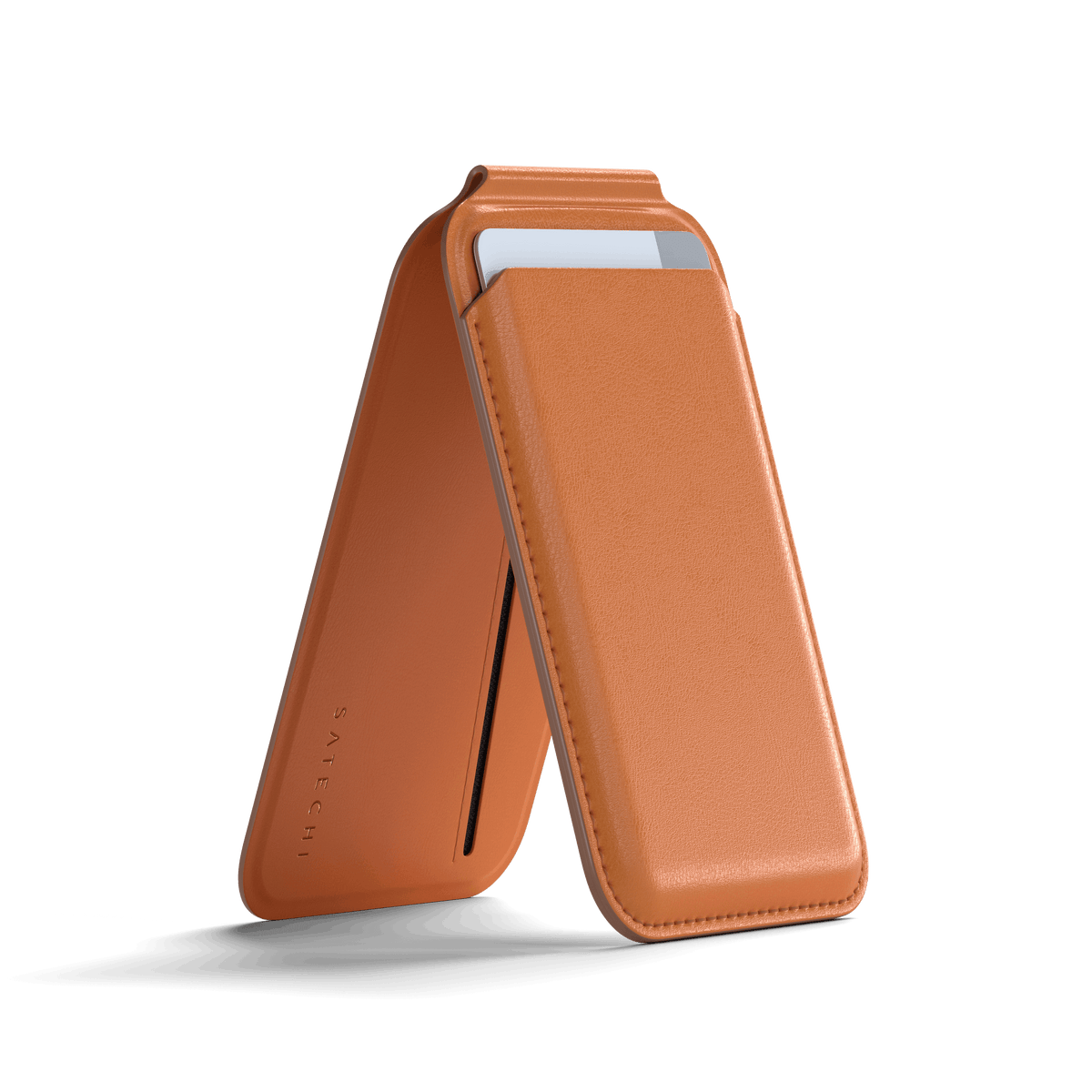 Vegan-Leather Magnetic Wallet Stand Satechi Orange #group_orange